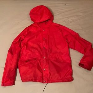 Red Northface Windbreaker
